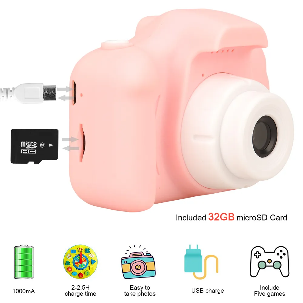 AgfaPhoto Realikids Cam 2 - Appareil Photo Enfant, Mode Selfie, Photo & Vidéo, Écran LCD 3,5'', Filtres Photo, Batterie Lithium
