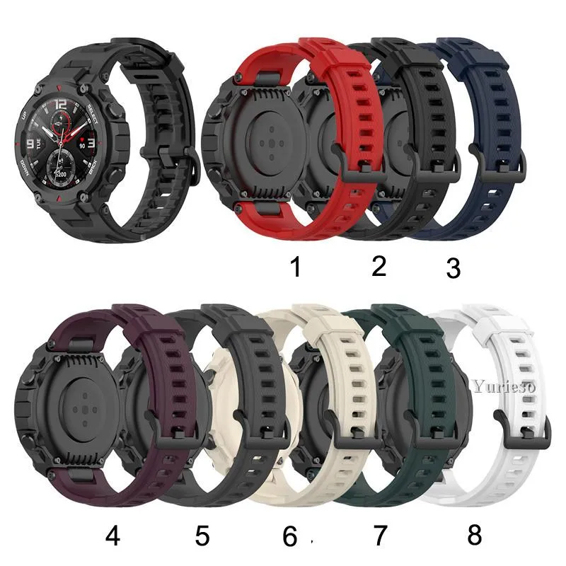 Correia de pulso para Huami Amazfit T Rex T-Rex (A1918) SmartWatch Banda Silicone Watchband Pulseira Correa com chave de fenda