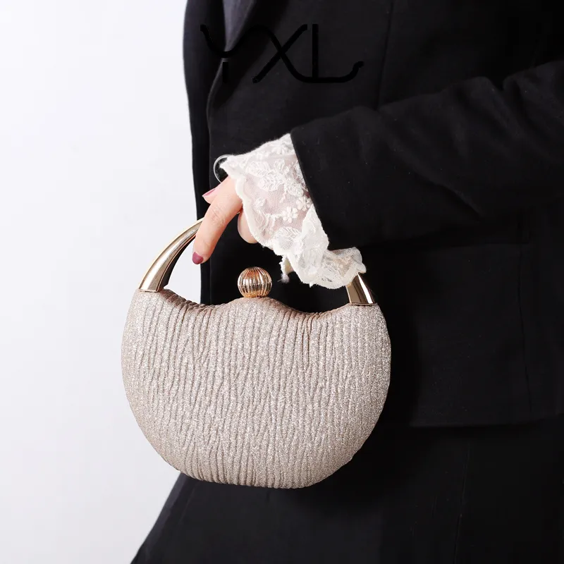pochette da donna con glitter oro e tracolla a catena – elegante borsa da sera per atrioni e feste del 2026 a $24.99