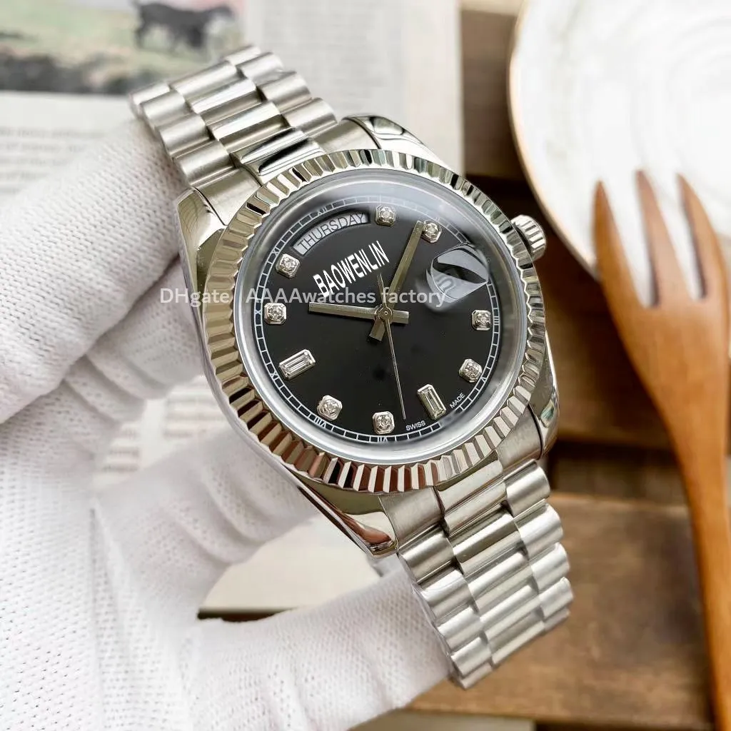 Mannen 'AAA Watch Groothandel en detailhandel All Gold Plating 2813 Beweging S Automatische Mechanische Roestvrijstalen Armband Luxe Horloge Horloges Heren Horloges Horloge