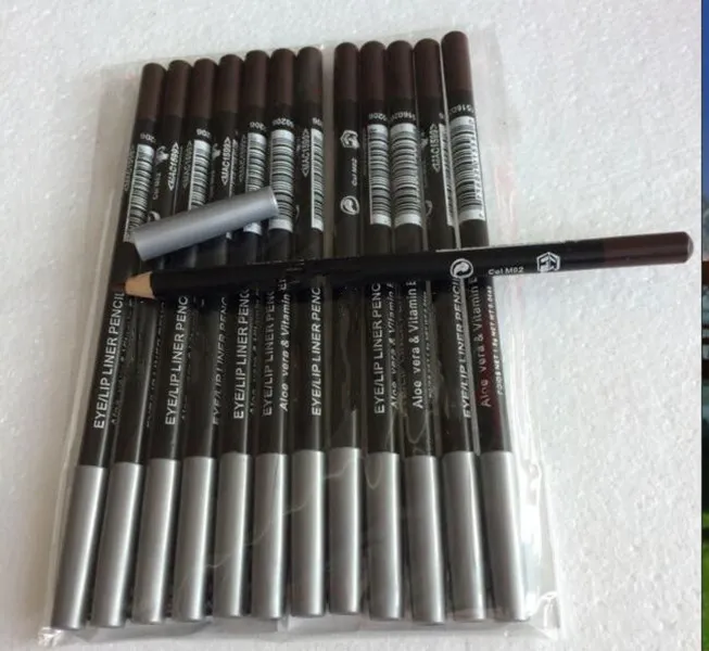 EPACKET ücretsiz kargo sıcak kaliteli en düşük en çok satan iyi satış yeni eyeliner lipliner kalem on iki farklı renklerBrownblack