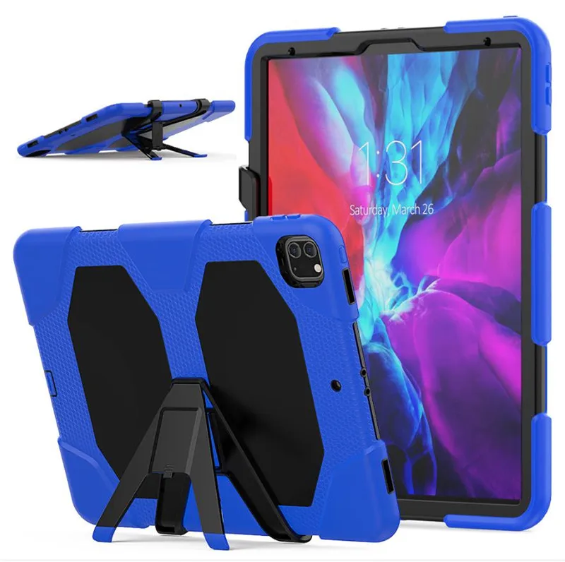 Waterdichte Silicon Case voor iPad Pro 2e 12.9inch Defender 3 Lagen Bescherming Detach Kickstand Schokbestendig Rugged Tablet PC Cover