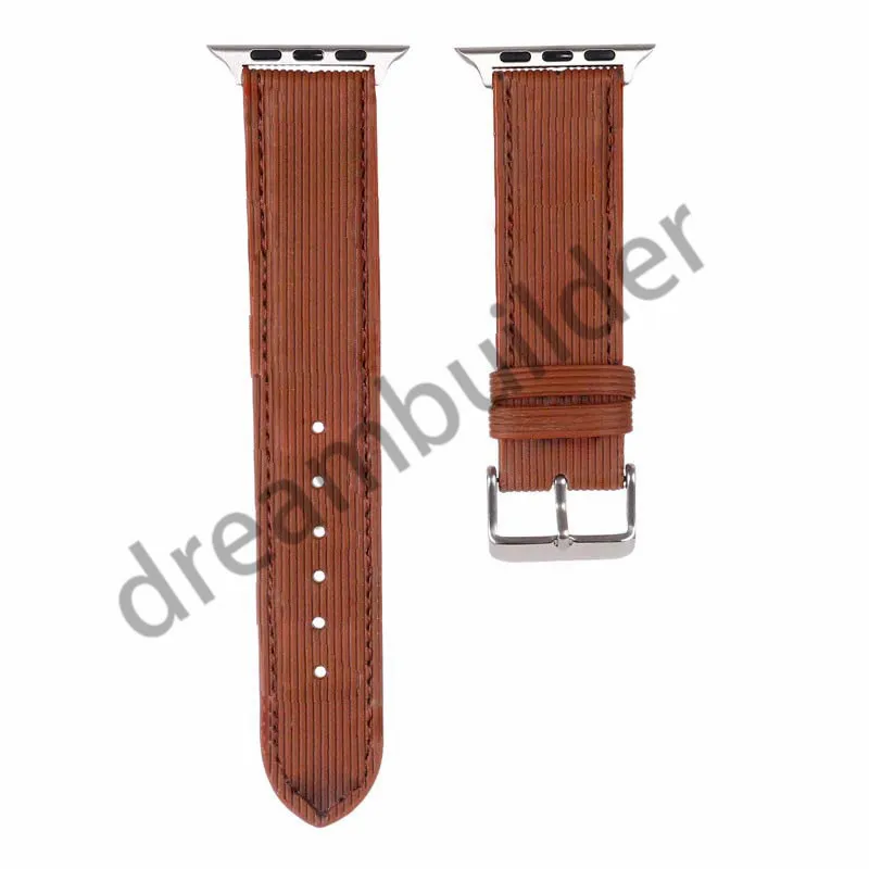 V brand designer Watchband Watch Band 42mm 38mm 40mm 44mm iwatch 2 3 4 5 bands Leather Strap Bracelet Fashion Stripes