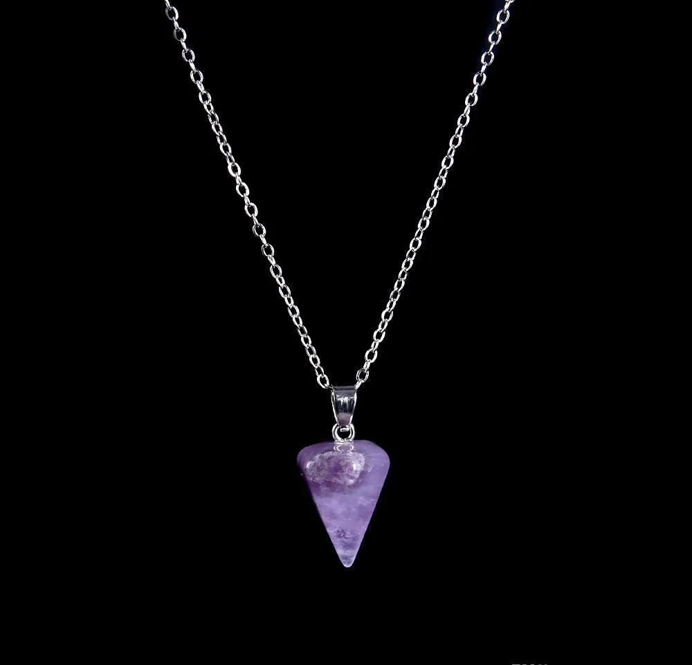 natural crystal pendant gemstone jewelry amethyst aquamarine necklace diamond gift raw stone teacher gifts personalized jewelry