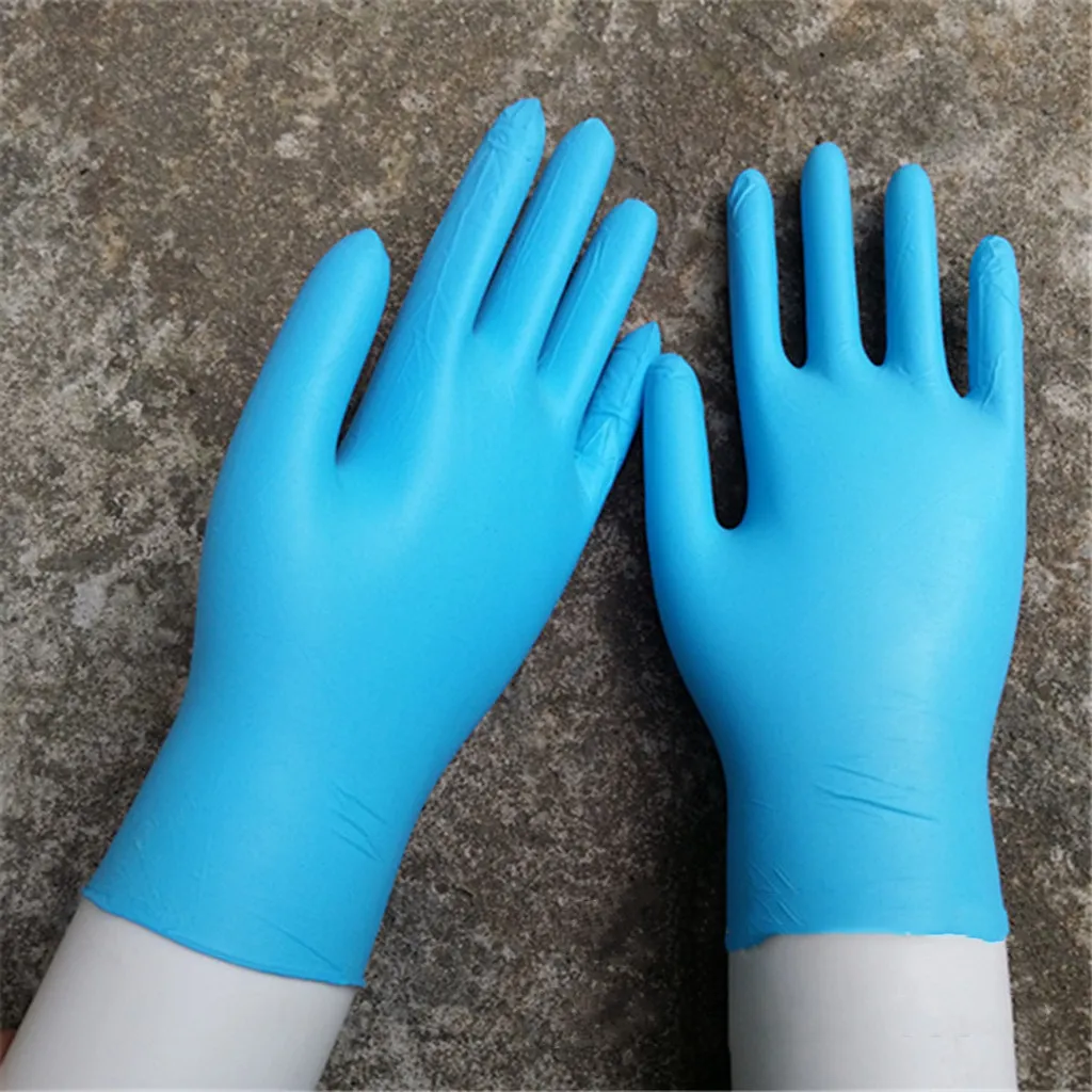 50pairs anti-grippe gants jetables gants non latex travail de nettoyage à domicile / nourriture / jardin gants en nitrile imperméables waschhandschuh 5 201022