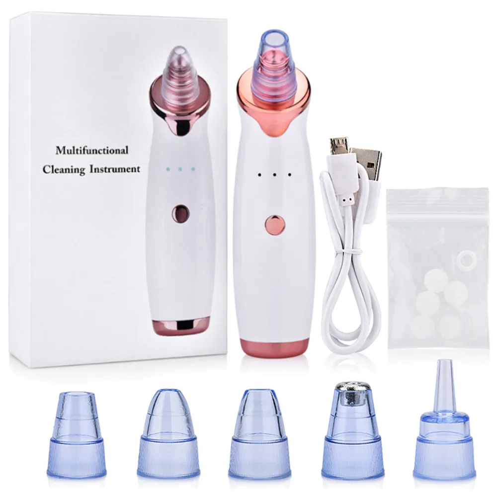 Electric Blackhead Remover Vacuum Suction Facial Pore Cleaner Acne Comedone Extractor Tool Microdermabrasion Face Cleanser Rechargeable US