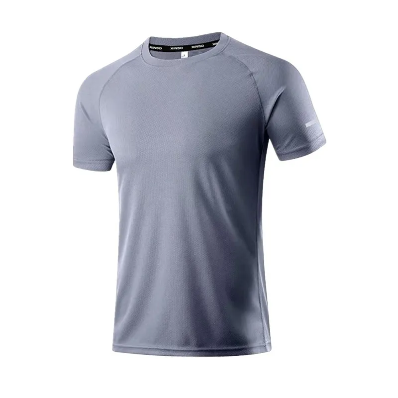 Многоцветная быстросохнущая спортивная футболка с коротким рукавом, трикотажные изделия для спортзала, футболка для фитнеса, футболка для бега, мужская дышащая спортивная одежда