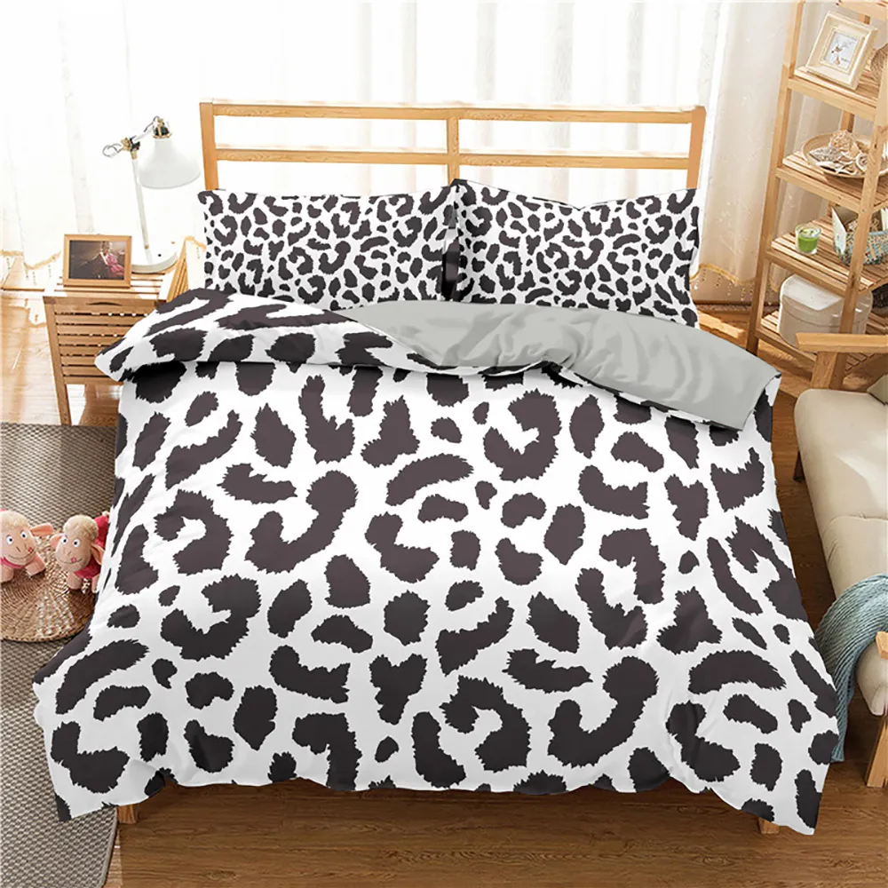 Homesky Leopard Print Animal Print Bedding Comforter Sets With