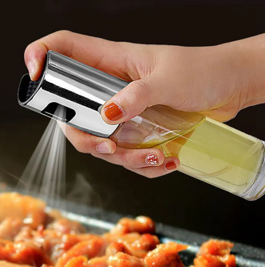 BBQ Koken Glas Olie Sproeier Glas Olie Spuit Olijf Pomp Rvs Spray Oil Fles Spuitkan Kruik Pot Keuken Tool GGA3762-7