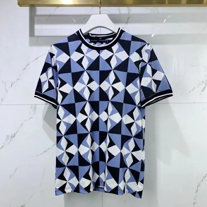 2021 summer new fasion mens blue and white printing t shirts ~ Chinese SIZE tshirts ~ mens good quality designer short sleeve t shirts