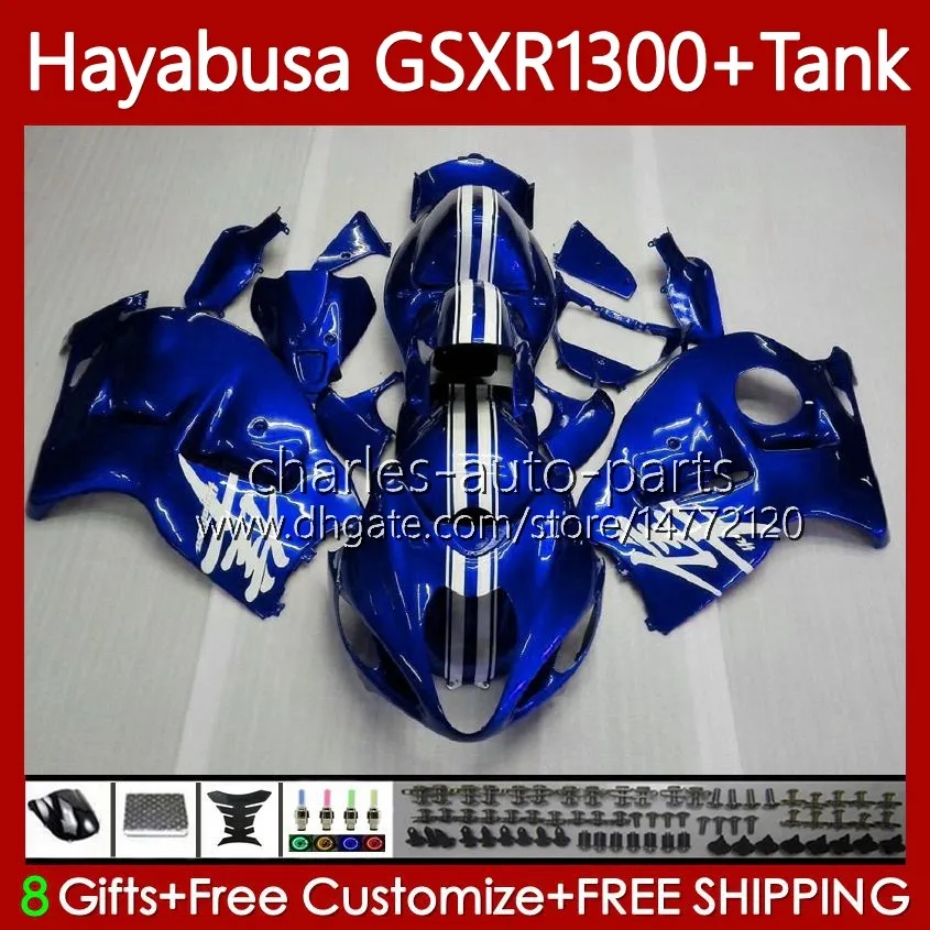 OEM BODY + TANK VOOR SUZUKI HAYABUSA GSXR 1300CC GSXR-1300 1300 CC 1996 2007 74NO.93 GSX-R1300 GSXR1300 96 97 98 99 00 01 GSX R1300 02 03 04 05 06 07 Fairing Kit Pearl Blue