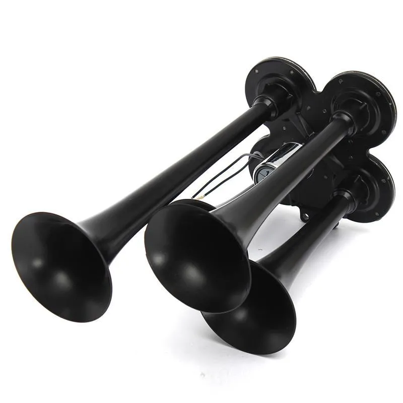 DriSentri Klaxon Train 4 Trompettes 12V 178dB - Super Fort Pour Voiture Camion Bateau