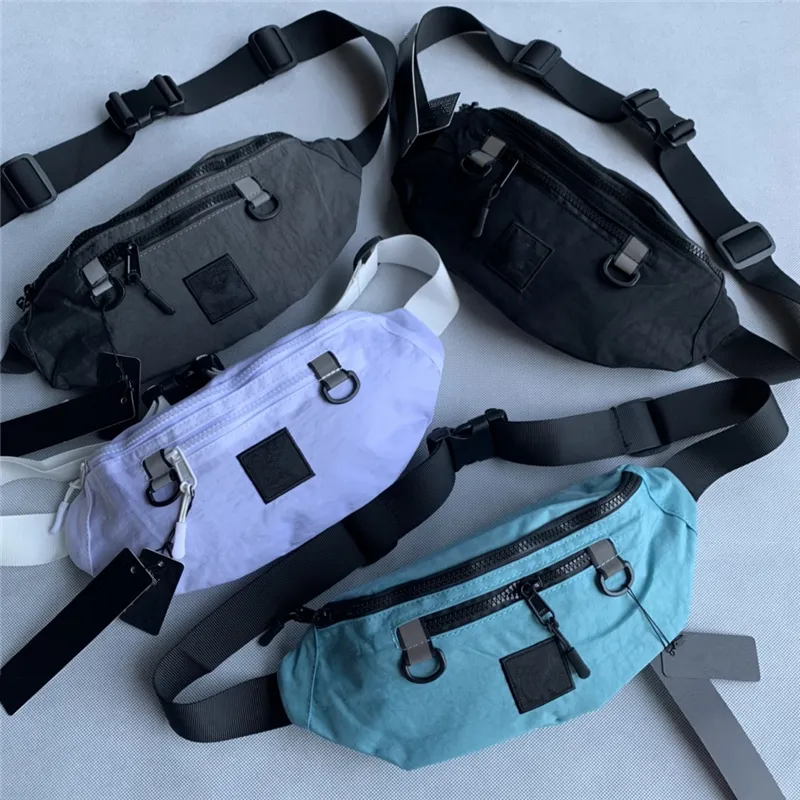 Cptopstone hip hop flat solid zipper messenger bag student versatile tooling fashion brand sports waist bag Men`s reflective waist bag