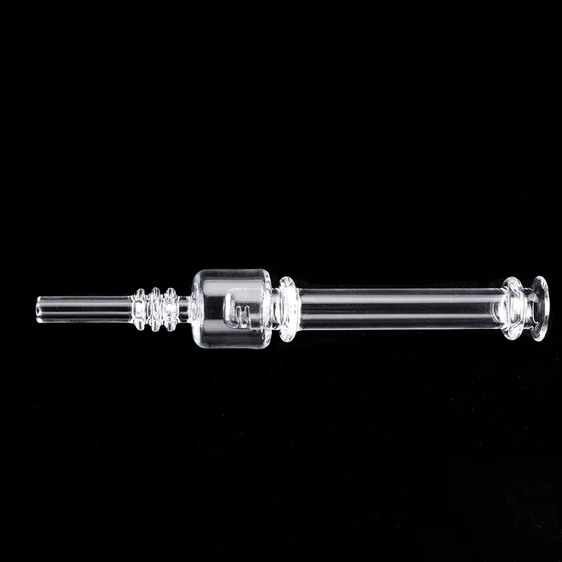 ¡DHL gratis! 6.0 pulgadas de cuarzo Dab Straw NC Quartz Tips Dab Tool para vidrio Bongs Dab Rigs Tuberías de agua