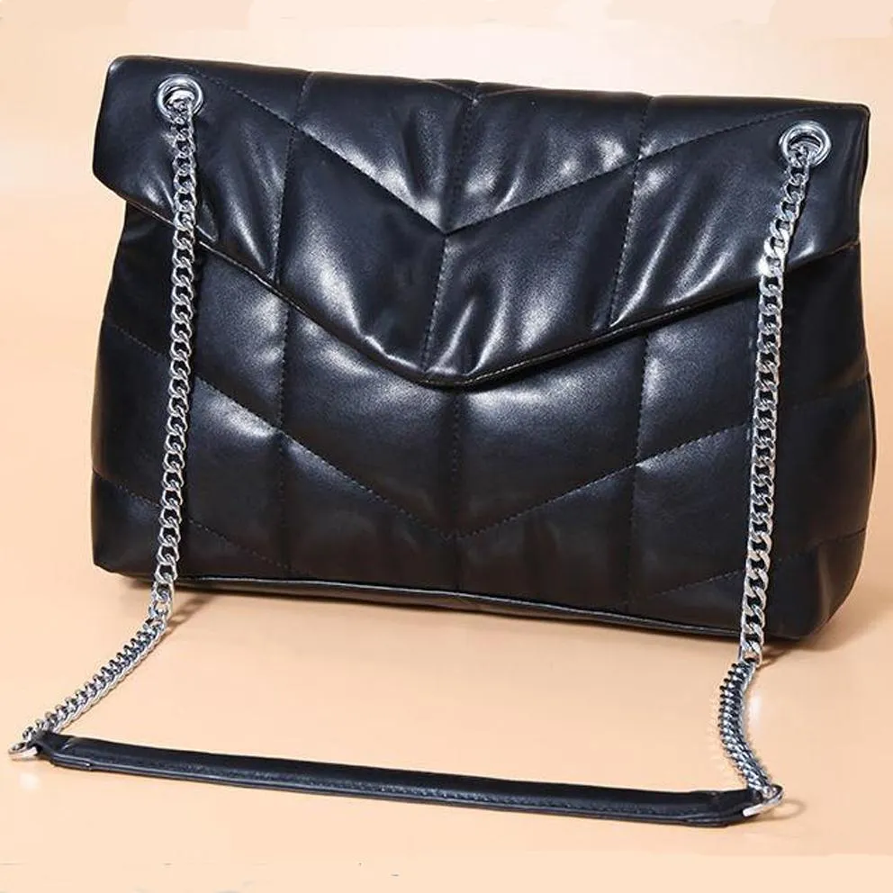 2021 المصمم الشهير يجب حقيبة أعلى جودة جلد طبيعي حقيبة يد المكشوفة رفرف المرأة سلسلة معدنية حقائب