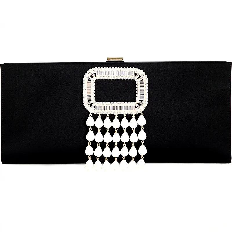 Be027high-extrémité avec boutons perles Sacs de soirée doux Femmes Sac à bandoulière Femme Main Patchwork Couleur Mode Mode Boutique Lady Sac à main