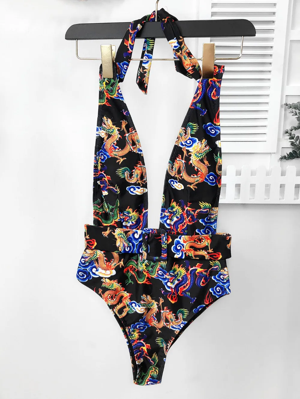 One Piece Swimsuit 2020 New Sexy Deep-V Swimwear Women Lemon Cut Out Bathing Suits Beach Wear Swim Maillot de Bain Monokini~1