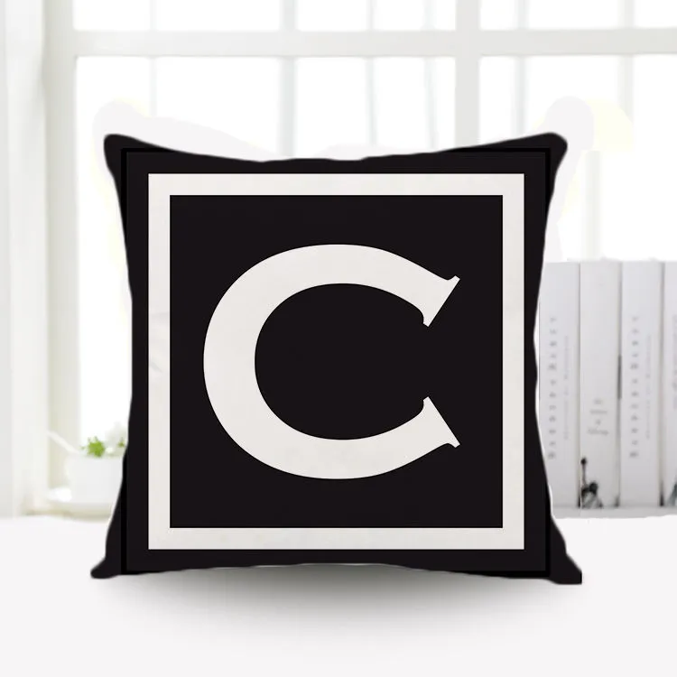 Optional Letter Decorative Pillow Case Core Designer Letters Cushion Pillow Fashion Cushions Inner Cotton Cover Home Decor 45*45cm 2201205D