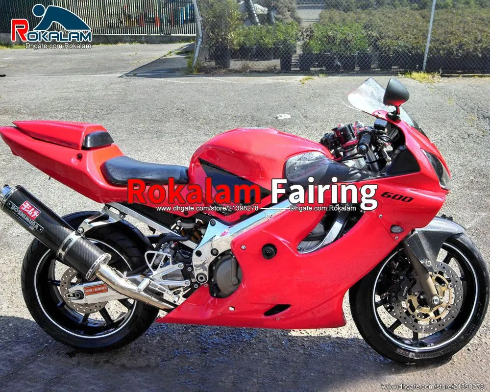 Sportbike Cowling Fairings 01 02 03 För HONDA F4I CBR600 Full röd CBR600F4I CBR 600 600F4I 2001 2002 2003 Fairing Kit (formsprutning)