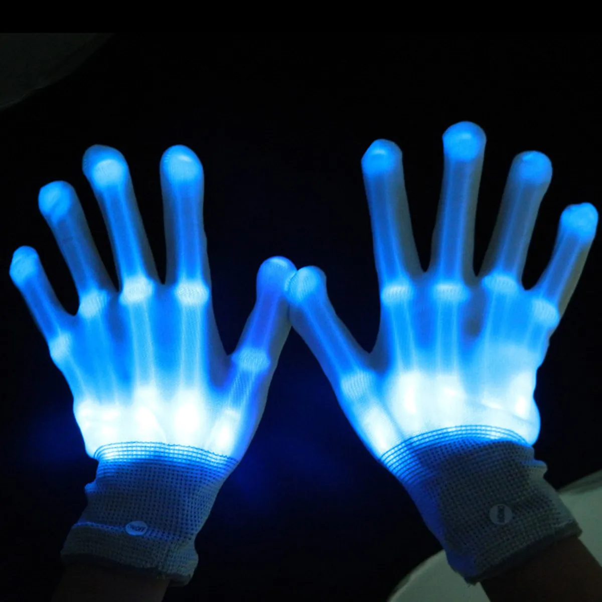 LED Light Handschoenen Neon Glowing Guantes voor Kerst Nieuwjaar Dans Party Props Lichtgevende Knipperende Schedelhandschoenen Stage Kostuum