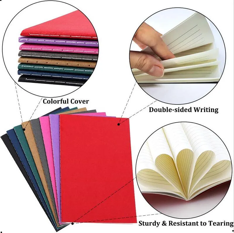 Kolorowy Notebook Papierowy Papier Travel Journal Notebooki Książka do ćwiczeń dla podróżnych Uczniowie i Biuro Strona główna