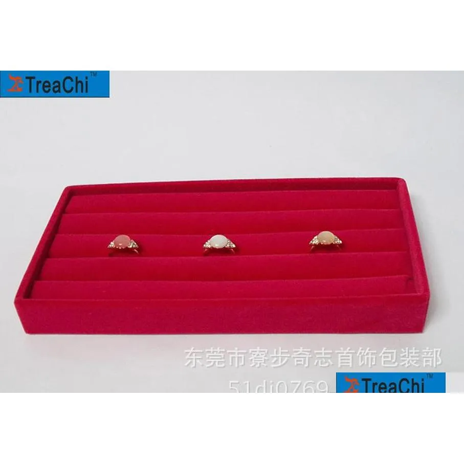 red grey brown black velvet ring tray rings storage earrring stud boxes jewelry display package show case small size organizer tray