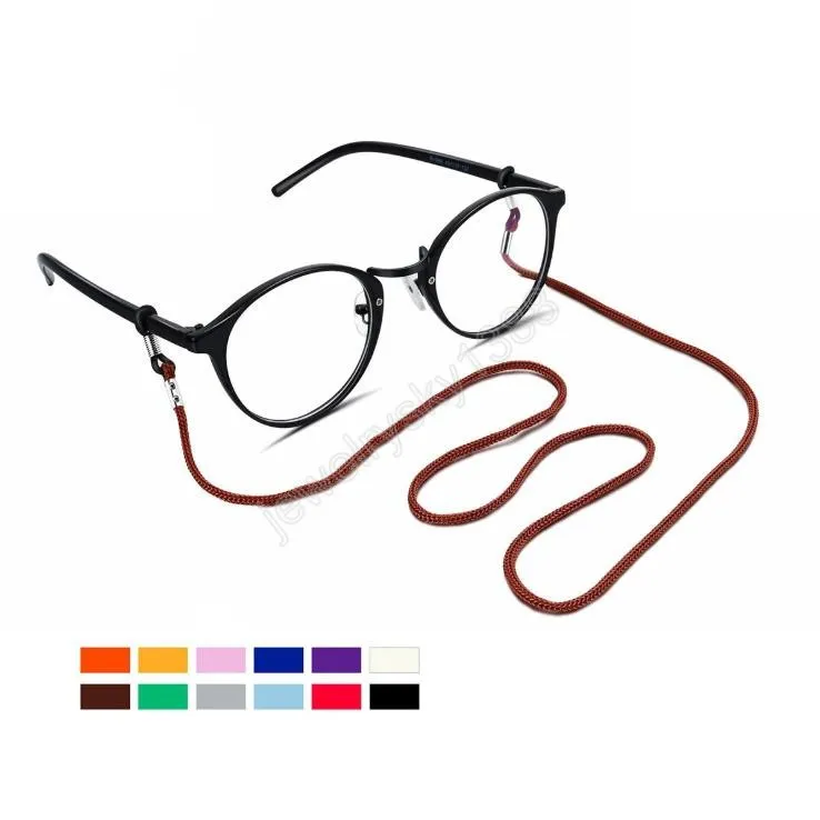 Lunettes Chaînes Simple 12 Couleurs Lunettes Polyester Corde Chaîne Pour Lunettes Femmes Lunettes De Soleil Lanière Sangles Accessoires