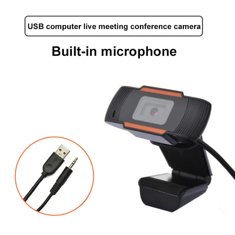 USB-webbkamera 1080p 720p 480p Full HD Webkamera Inbyggd mikrofon Webkamera för PC Android TV Roterbar dator Mac Laptop Desktop Youtube Skype