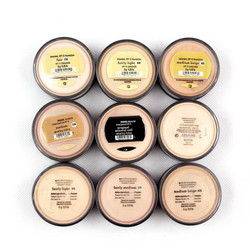 Mineral Loose Powder Light Medium Beige for The Face Matte SPF 15 Foundation Makeup Powders