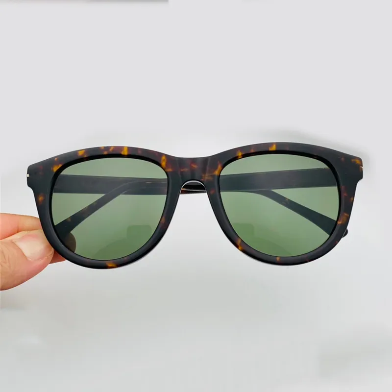520-F New Men Women sunglasses fashionable and popular retro style Round high-grade sheet frame anti-ultraviolet lens High quality box