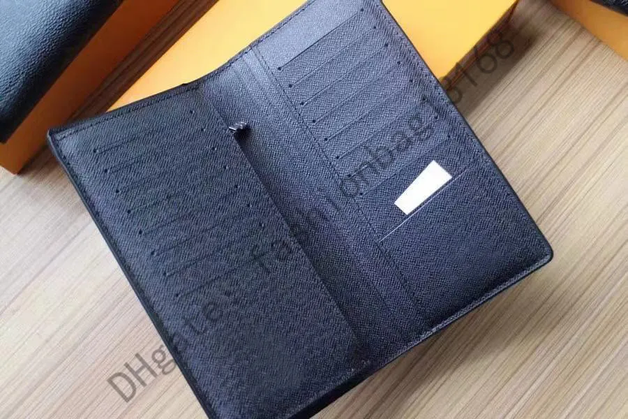 62665 Purse luxury designer Wallet Zipper Bag men Wallets Leather Card Holder Pocket Long mens Bags Coin Purses with Box qwere295f