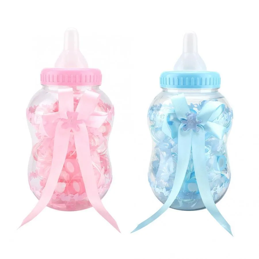 30 stks Girl Boy Baby Douche Decoraties Chocolade Candy Fles Doop Gunsten Kerstmis Halloween Party Gifts Doos Plastic Case Y200903