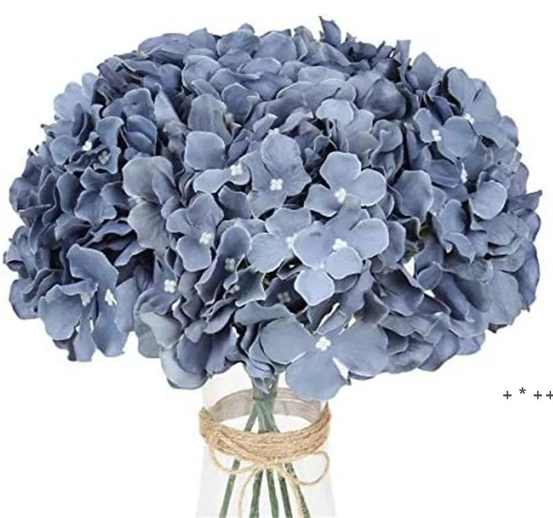 Symulacja Hortensje Czerwony Biały Różowy Sztuczny Jedwab Kwiat Home Decoration Diy Wedding Party Decor CCD13024