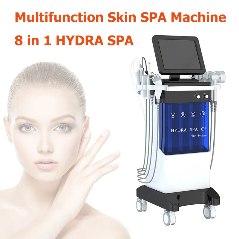 8 in 1 Microdermabrasie Hydro Cleaning Water Jet Facial Care Oxygen Small Bubble Face Lift Clean Multifunctionele Blackhead Removal Vacuüm