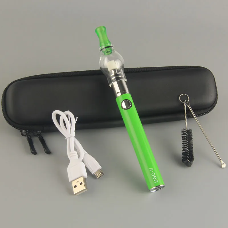 EVOD Cera Vaporizador Dab Pen UGO V Starter Kit Globo de vidrio Cúpula Atomizador Cera Vapes Cigarrillo electrónico Batería 650 900 mAh