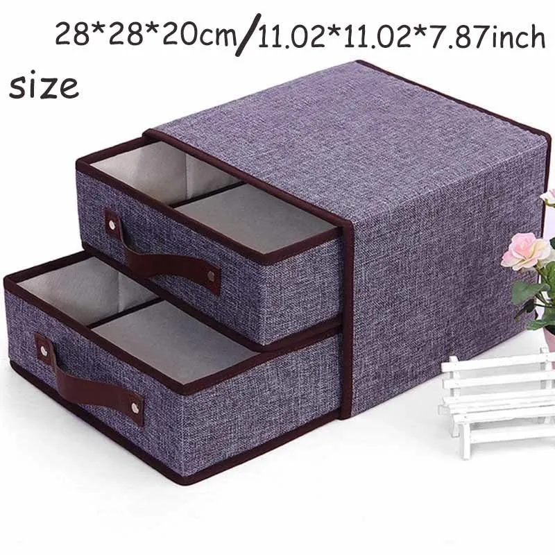Set di 4 organizer per cassetti pieghevoli (diverse misure), organizer