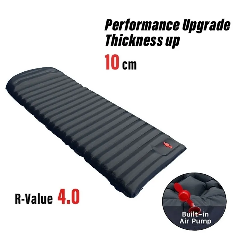 Outdoor Inflatable Air Mattress Sleeping Cushion With Pillow Ultralight