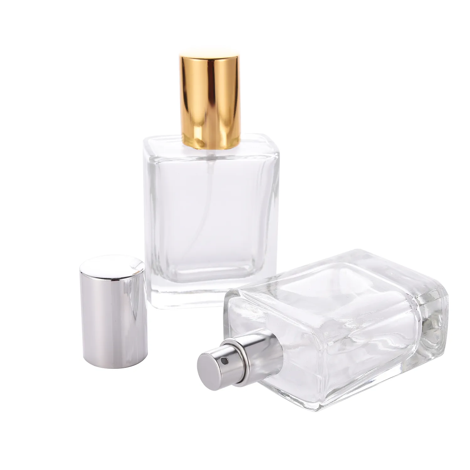 Garrafa de perfume de vidro de alta qualidade frasco de perfume frasco transparente spray garrafas cosméticos cristal quadrado transparente 30ml v3