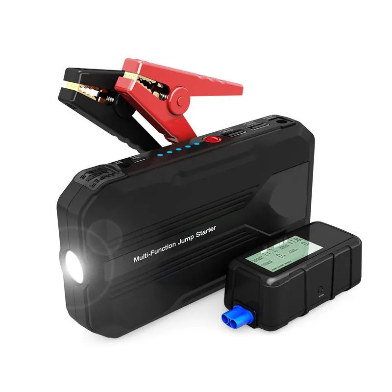 Módulo de ignição de carro Jump Starter 500A Portátil Indicador de Dispositivo Light Function Charger multi-função para bateria de carro 12V com tela digital