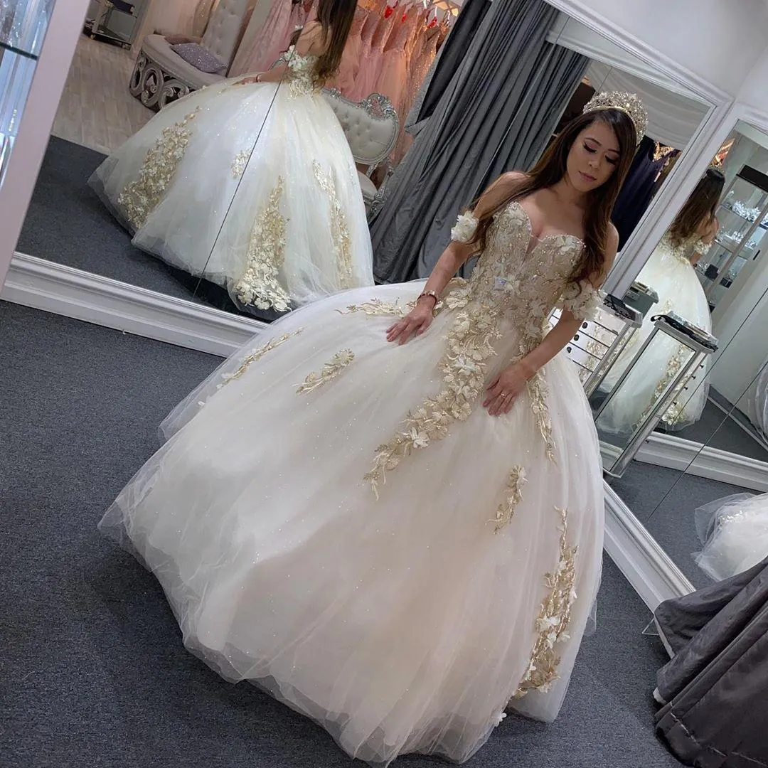 Современные платья Quinceanera со съемными рукавами Begie, бальное платье с открытыми плечами, кружевные цветы, вечерние вечерние платья для выпускного вечера, сладкие 16 платьев L62