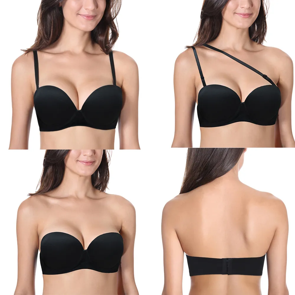 Fashion Wedding Multiway Underwear Add 2 Cup Support Padded Push Up Bra  Strapless Bras Underwear Size 32 34 36 38 40 A B C D Top 201202 From Dou05,  $21.19