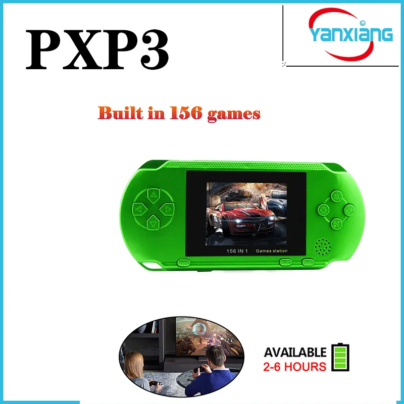 30pcs 156 Giochi classici 16 bit PXP3 Handheld TV Video Game Console GameBoy PXP Pocket Game Players for Boy Children YX-PXP-1