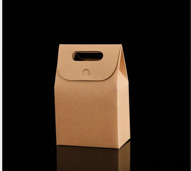 2020 10 * 6 * 16см Gift Box Крафт Craft сумка с ручкой Мыло Конфеты Хлебобулочные Cookie Печенье Упаковка Бумажные коробки