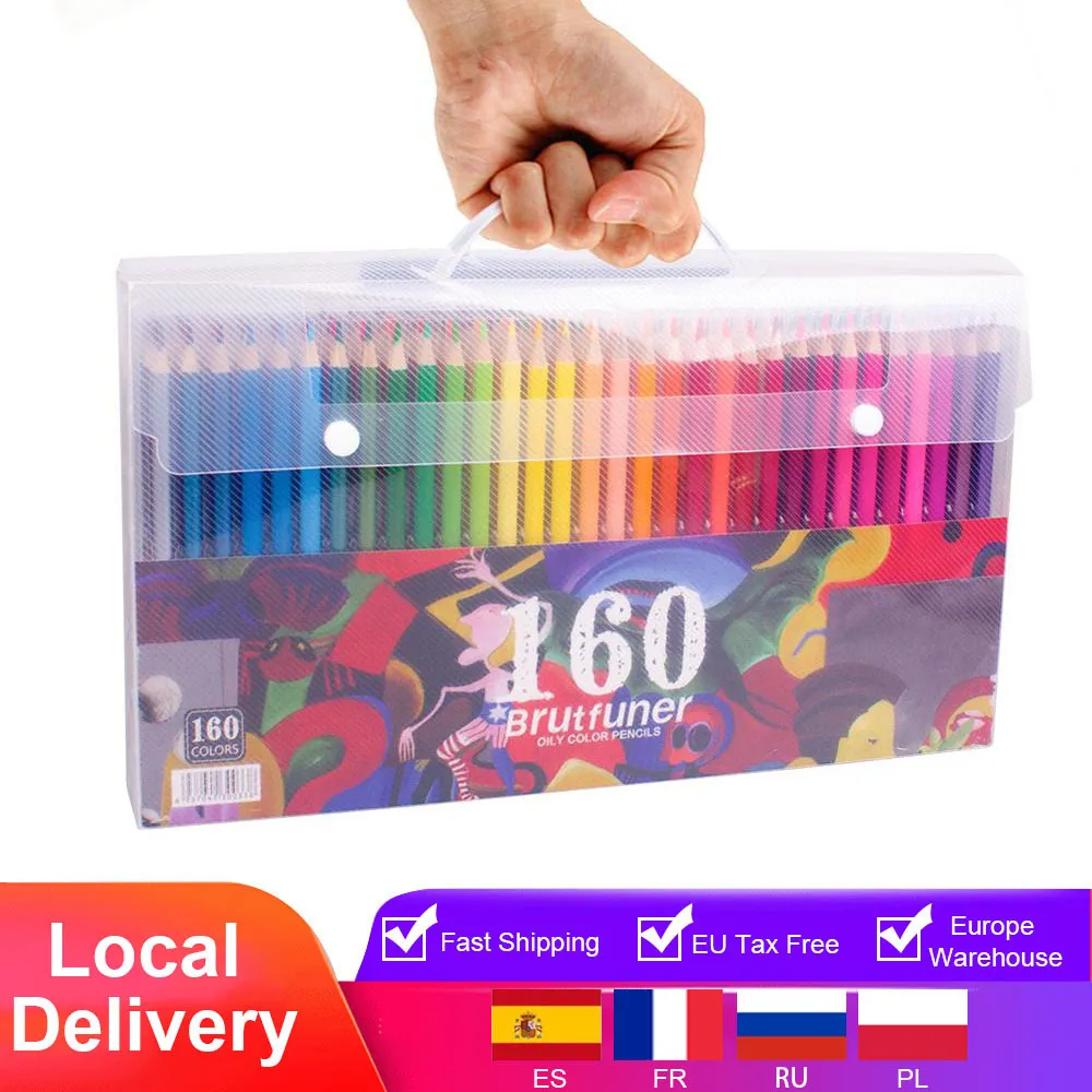 48 72 120 160 Цветные карандаши Деревянные цветные карандаши набор эскиз чертежа масла для цветных карандашей школьные подарки художественные материалы 201102