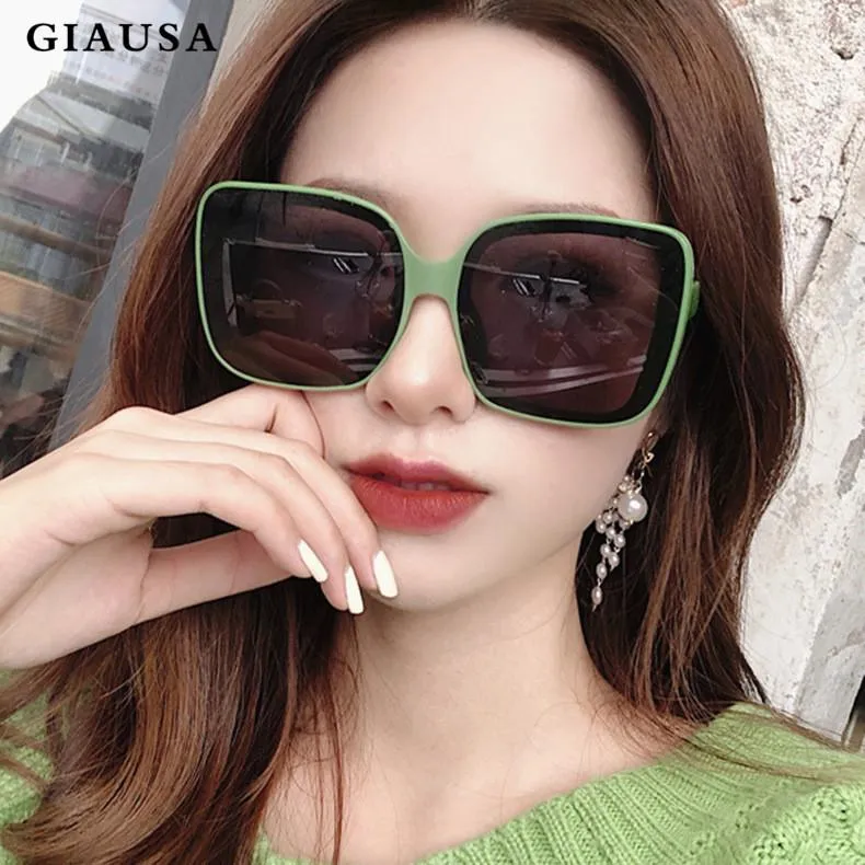 Women Oversized Sunglasses UV400 Huge Shades Outdoor Retro Round Eyewear T f8