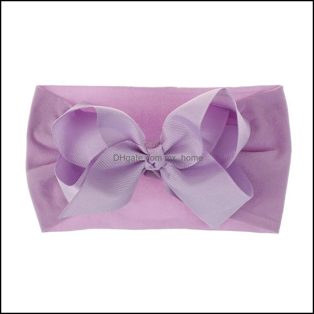 baby designer headband Newborn large ribbon bows Infants Head Bands Girls baby turbans Hair Accessories