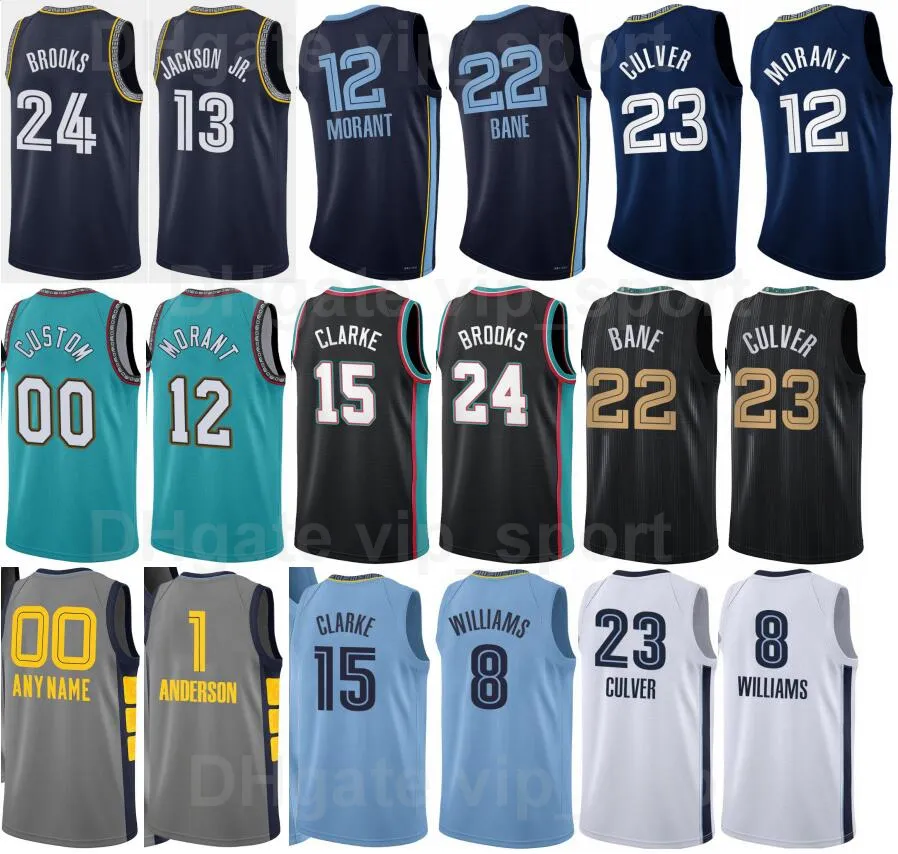 75th Anniversary Basketball Print Jarrett Culver Jersey 23 Desmond Bane 22 Jaren Jackson Jr 13 DeAnthony Melton 0 Kyle Anderson 1 Ja Morant 12 Man Vrouw Jeugd Sport