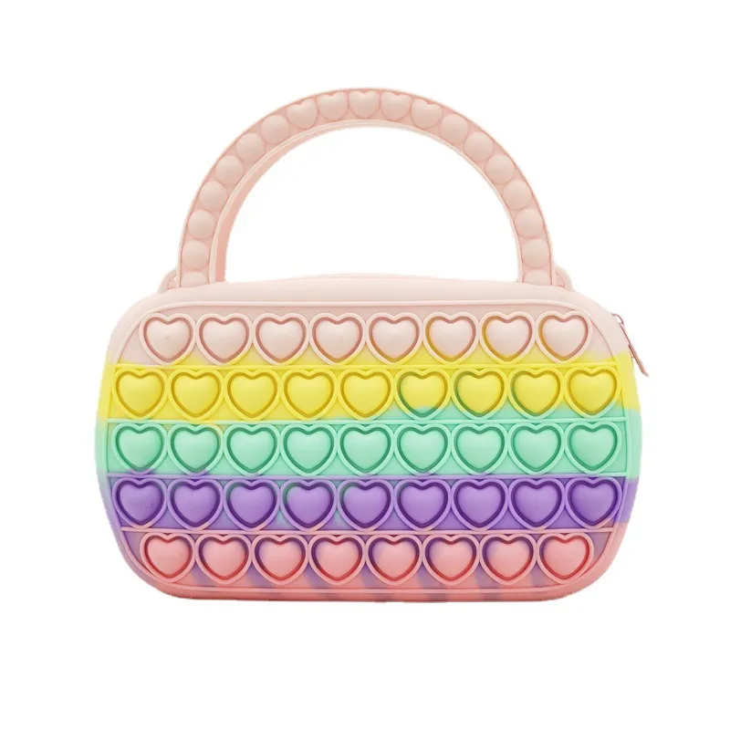 Portafoglio A Bolle Pop Di Agitazione Arcobaleno Borsa A Tracota