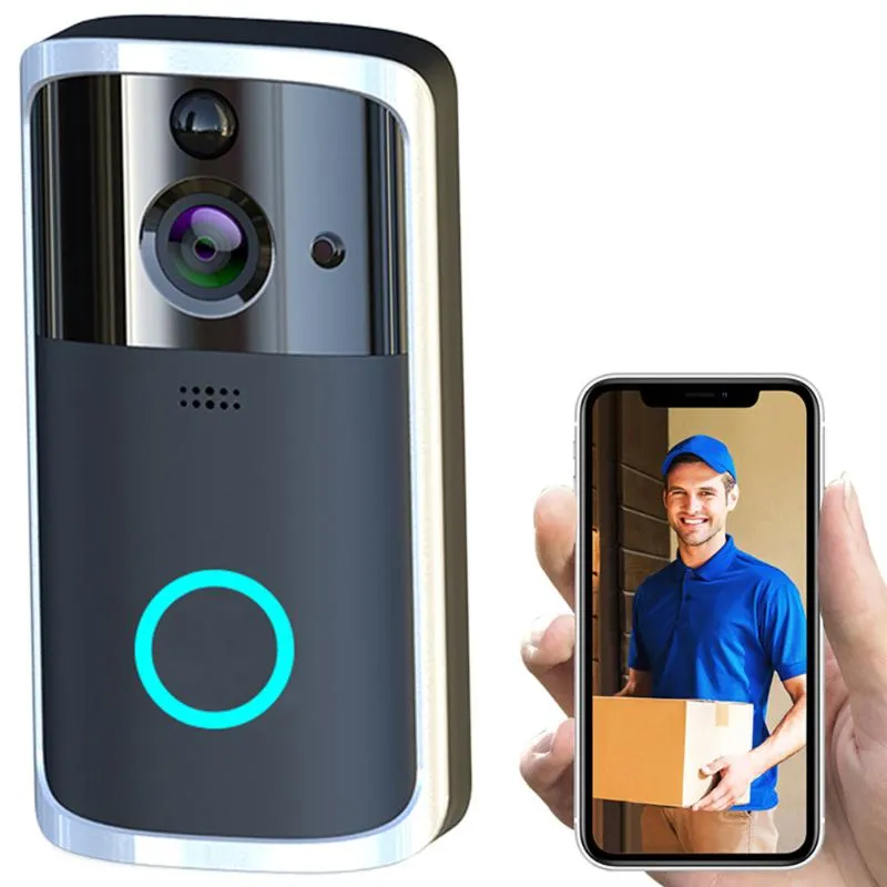 Smart Boorbell HD كاميرا WiFi الاتصال اللاسلكي إنترفون فيديو العين للشقق الباب الجرس الدائري للهاتف كاميرات أمن الوطن