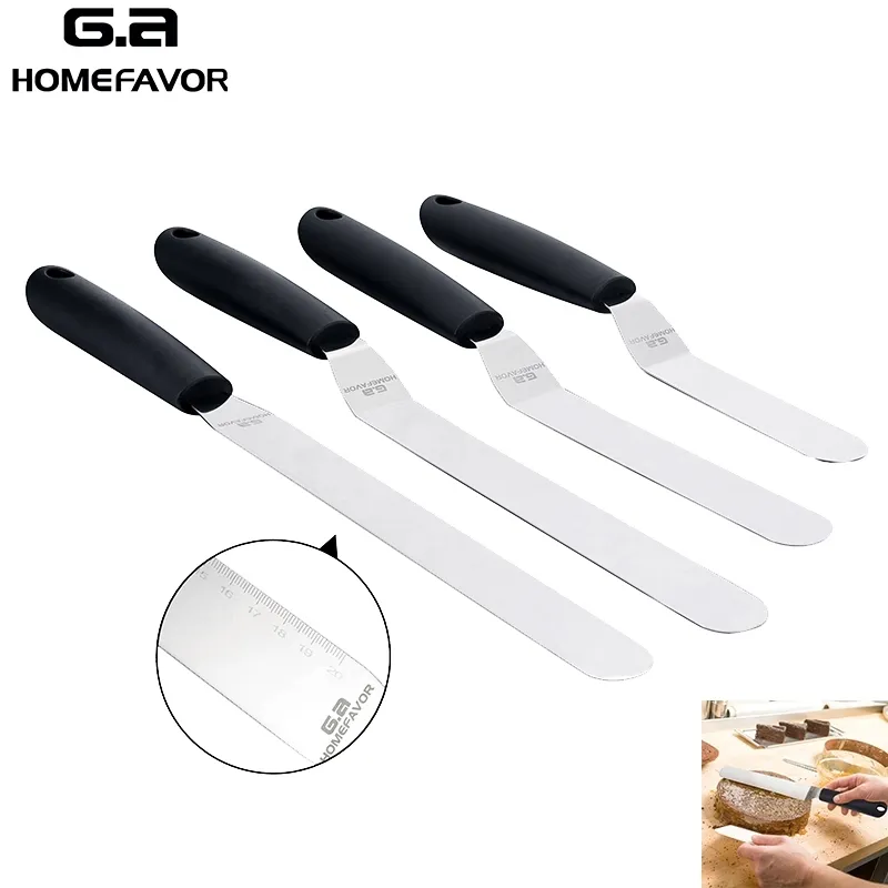 Торт Spatula Set Palette Нож набор угловой из нержавеющей стали глазурь Спатла Смещение резака для украшения торта инструменты для украшения Y200612